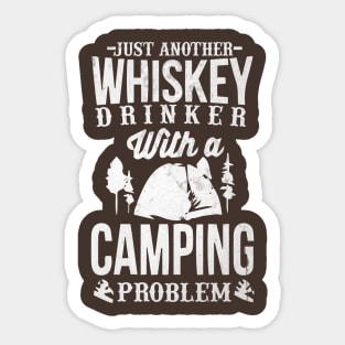 Whiskey In Camping Sticker